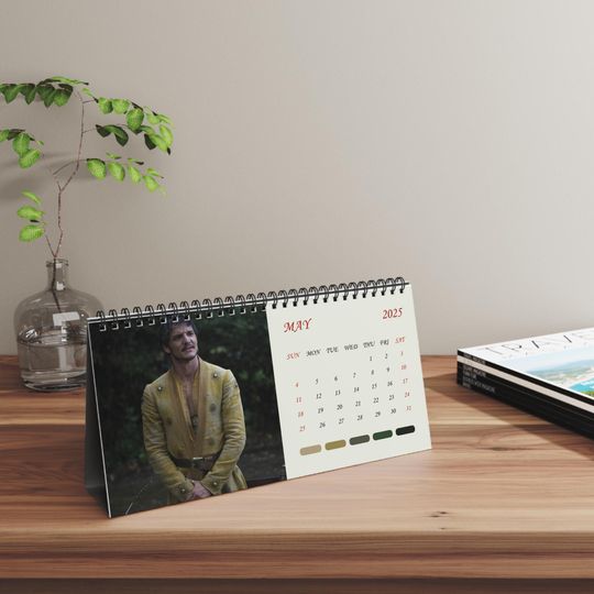 2025 Pedro Pascal Desk Calendar | 2025 Desk Calendar | Pedro Pascal | 2025 Calendar | Artist Calendar | Narcos