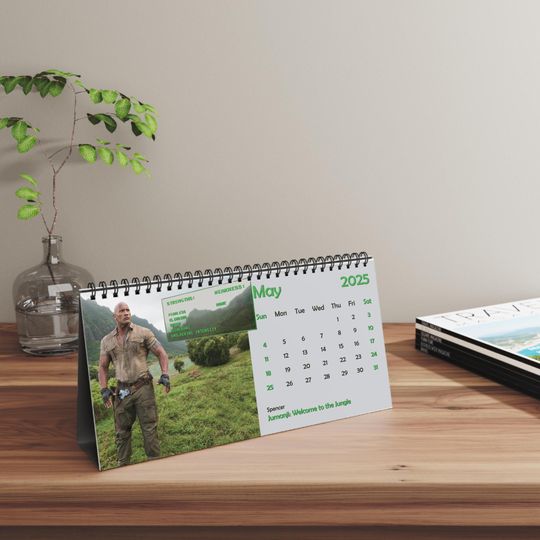 2025 Dwayne Johnson Desk Calendar | 2025 Desk Calendar | Dwayne Johnson | Movie Calendar | 2025 Calendar | The Rock | Hobbs