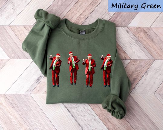 Trump Dance Christmas Shirt, Funny Trump Sweatshirt, Conservative Christmas T-Shirt, Christmas Santa Trump Shirt, Republican Gift,Trump 2024