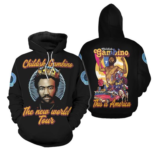 Childish Gambino The New World Tour 2024 This Is America 3D Hoodie