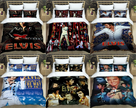 E-Elvis Presley Retro printed Bedding Sets