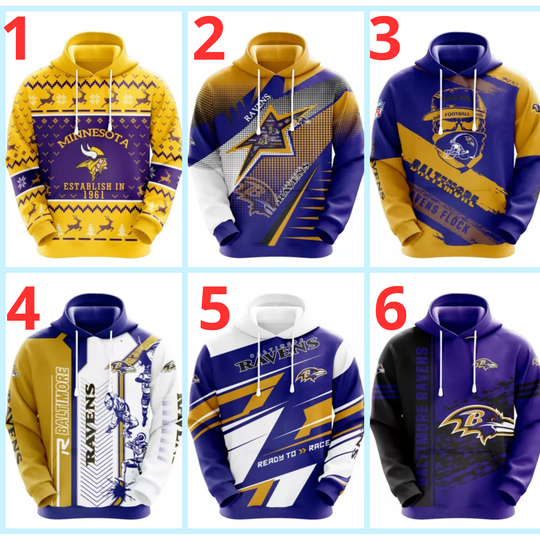 Minnesota Vikings Men's Pullover Hoodie Sweatshirt Workout Gym Jogging Jacket