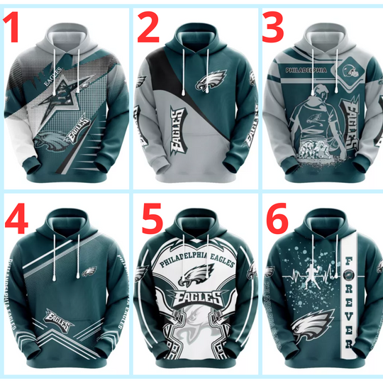 Philadelphia Eagles Men's Pullover Hoodie Sweatshirt Workout Gym Jogging Jacket