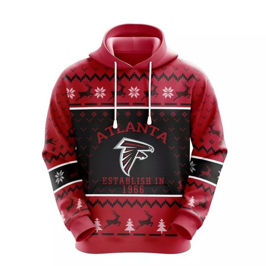 Atlanta Falcons Men's Pullover Hoodie Sweatshirt Workout Gym Jogging Jacket Coat
