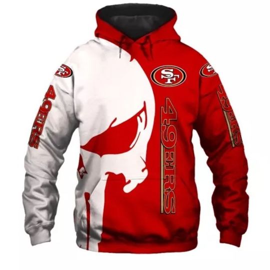 San Francisco 49ers Men's Pullover Hooded Sweatshirt Casual Workout Gym Outwear