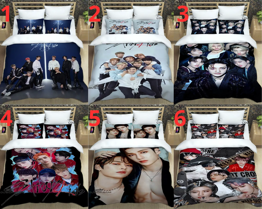 KPOP S-Stray-K-Kids print Bedding Sets