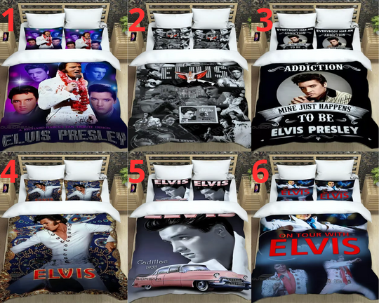 E-Elvis Presley Retro printed Bedding Sets
