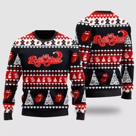 BG The Rolling Stones Ugly Christmas Sweater, Xmas Gift 2024