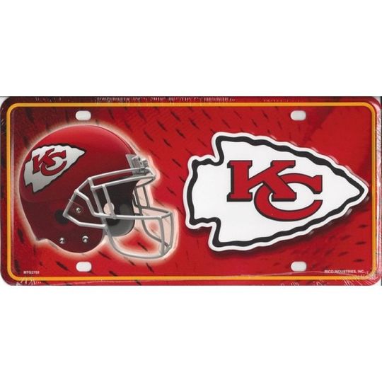 Kansas City KC Chiefs Football License Plate | Car Accessories