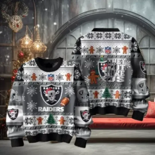 Las Vegas Raiders football 2024 Ugly Christmas Sweater