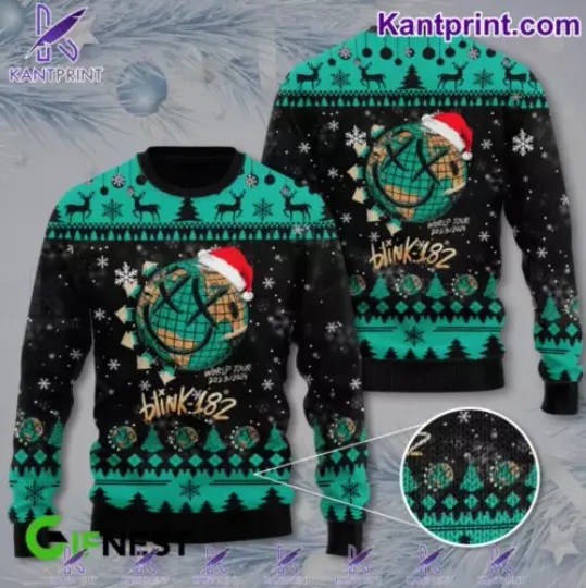 B182 World Tour 2023-2024 Ugly Christmas Sweater