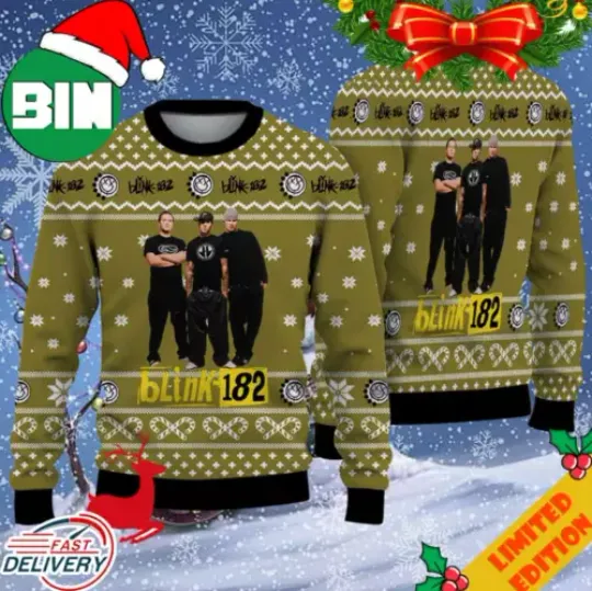 Bg B182 Fan Gifts Rock Band Christmas Holiday Gift Ugly Sweater