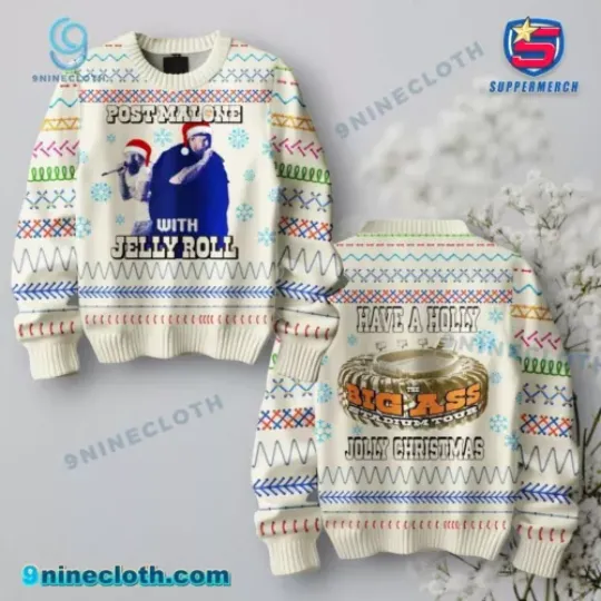 Post Malone And Wallen Western Baby You Blame Me Ugly Sweater