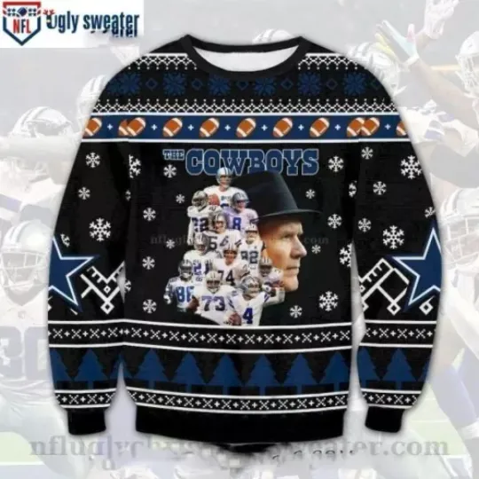 football Dallas Cowboys Team Member All Over Print Ugly Christmas Sweater