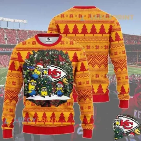 Kansas City Chiefs Minion football Ugly Sweater – Chiefs Christmas Sweater