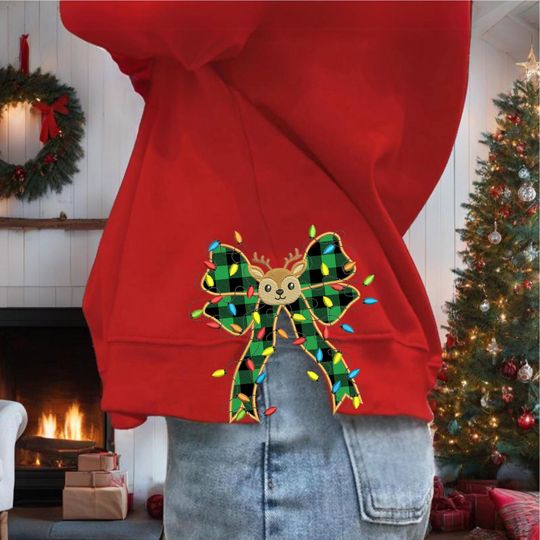 Greench Bow Side Bow Sweatshirts