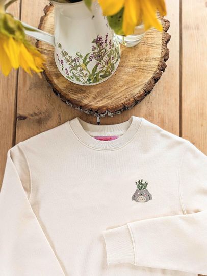 Whimsy of Ghibli Embroidered Jumper | Studio Ghibli Inspired Embroidered Sweatshirt | Studio Ghibli Inspired Jumper | Christmas Gift