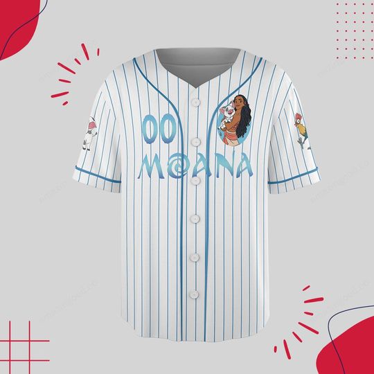 Custom Moana Hei Hei and Pua Baseball Jersey, Moana 2 Jersey Shirt, Disney Baseball Shirt, Baseball Jersey Shirt