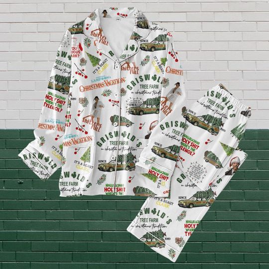Griswold Christmas Vacation Pajamas Set, Christmas Tree Shirt, National Lampoon's Christmas Family Pajamas, Family Matching Xmas Gifts