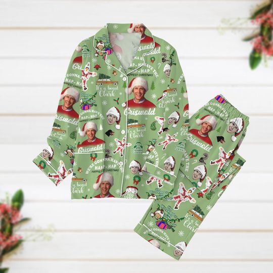 Clark Griswold Christmas Pajamas Set, National Lampoons Holiday Pajamas, Christmas Vacation Pjs, Movie Xmas Pajamas, Xmas Gift