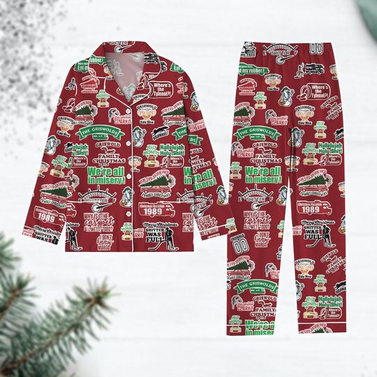 Griswold Christmas Pajamas Set, National Lampoons Xmas Pajamas, Christmas Vacation Pj Set, Griswold Co Pajamas, Family Pajamas