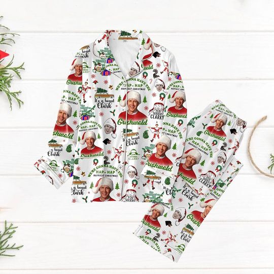 Clark Griswold Pajamas Set, You Serious Clark Pajamas, Griswolds Tree Farm Pajamas, National Lampoons Women Pajamas, Christmas Gift