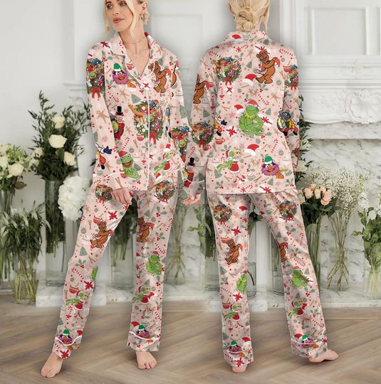 The Muppet Christmas Carol Pajamas Set Family, Muppet Xmas Holiday Women Pajamas, The Muppet Button Up Shirt, Magic Kingdom Shirt