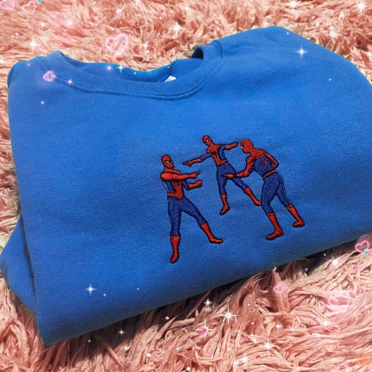 Spider-Man Meme Embroidered Sweater