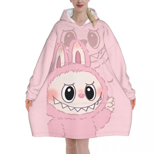 Labubu Funny Cartoon Oversized Blanket Hoodie