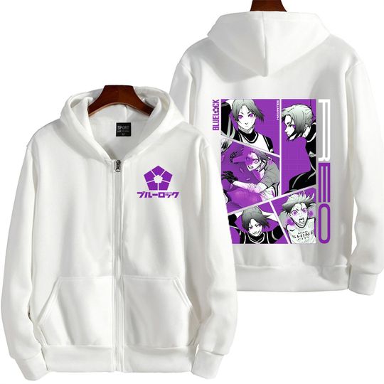 Blue Lock Mikage Reo Men Zipper Hoodie