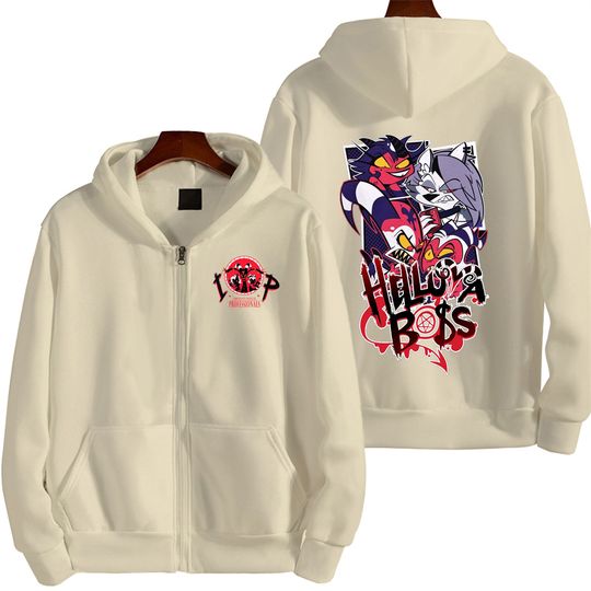 Helluva Boss Men Zip Up Hoodie