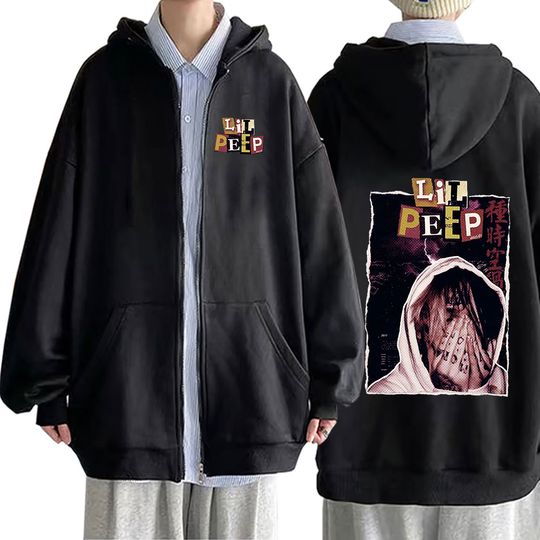 Rapper Lil Peep CryBaby Zip-up Hoodie Gift For Fans