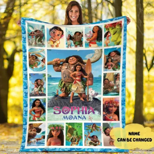 Personalized Moana Movie Quilts Blanket Moana Movies