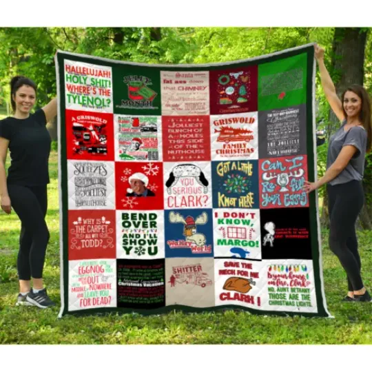National Lampoon's Christmas Vacation Quilt, Christmas Movie Quilt Blanket
