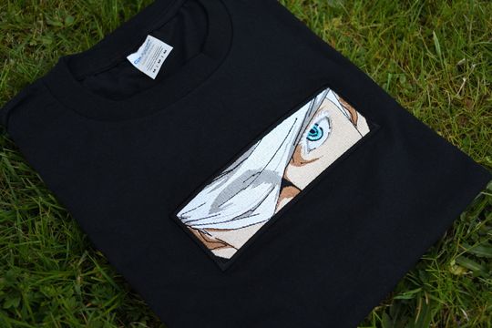 ANIME EMBROIDERED T-SHIRT / Anime Embroidery Streetwear / 100% cotton / Weeb merch