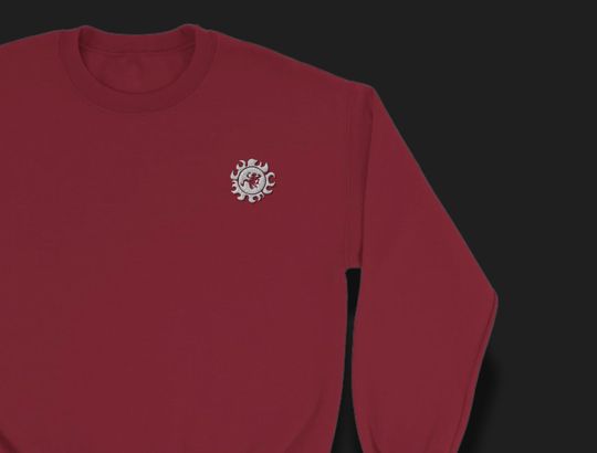 One Piece-Inspired Crewneck Sweatshirt | Minimalist Embroidered Sun Pirates Logo | Unisex Anime Sweater | Subtle One Piece Merch