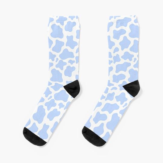 blue cow print! Socks