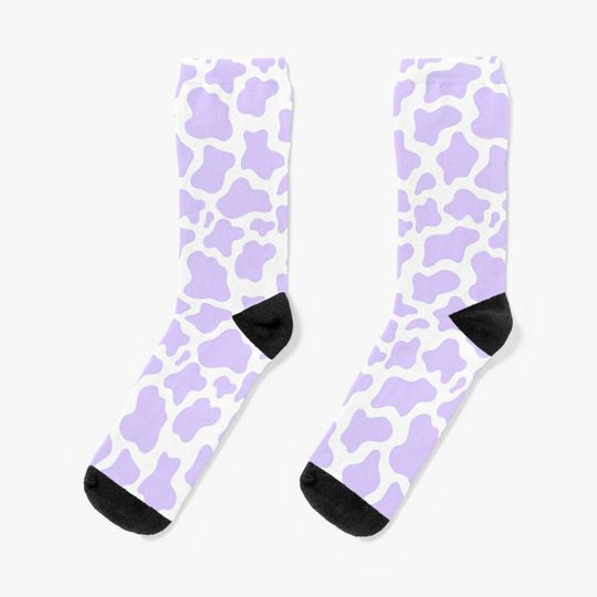 purple cow print! Socks