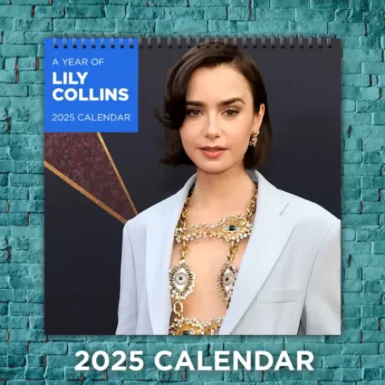 Lily Collins 2025 Hollywood Stars Calendar, 12-Month Actress Wall Calendar