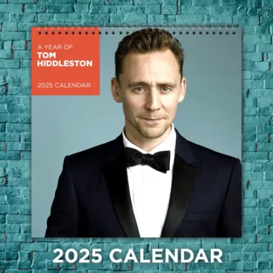 Tom Hiddleston 2025 Music Calendar, 12-Month Celebrity Wall Calendar, Fan Gift