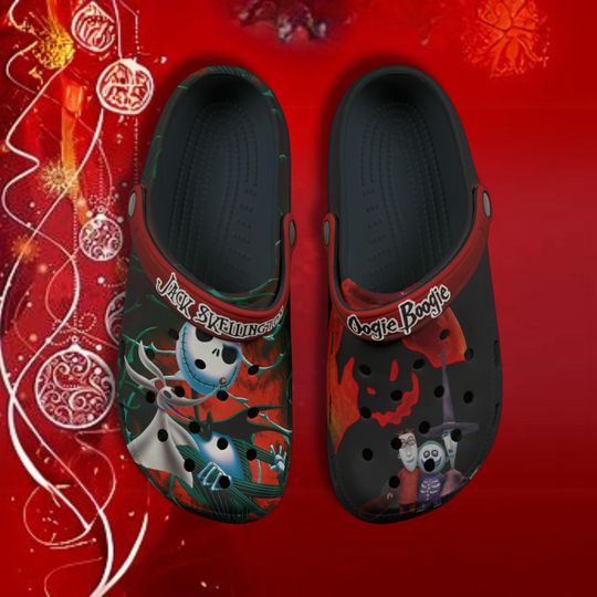 Jack Skellington Oogie Boogie Holiday Footwear, Nightmare Before Christmas Halloween Slip-on Shoes, Zero Dog Clog Foam Rubber Shoes Gift