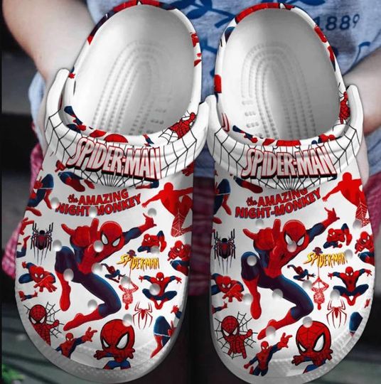 Spiderman Movie Cartoon Shoes,Spiderman Summer Shoes, Spiderman Mens Womens Sandals, Shoes For Women Men, Spiderman Fans Gifts