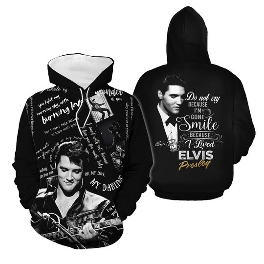 Retro Elvis Presley Shirt, Elvis Presley Unisex 3D Hoodie, The King Of Rock N Roll Hoodie Men, Elvis Presley Fan Shirt, Elvis Presley Gift