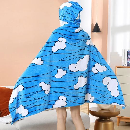Anime demon Blanket Cosplay Wearable Cloak Cape Hooded