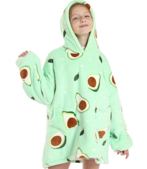 Oversized Wearable Hoodie Warm Flannel Sherpa Blanket Hoodie