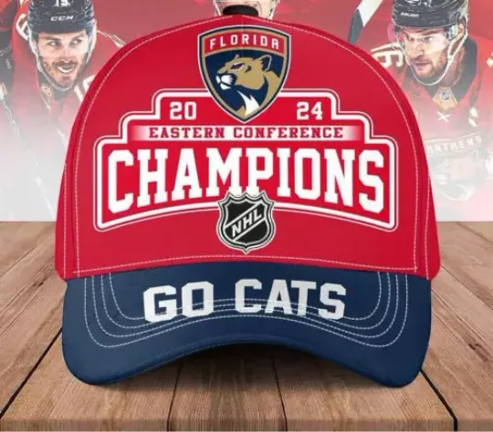 Eastern Conference Champions 2024 Florida Panthers Go Cats Baseball Cap