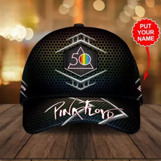 Custom Name 3D Cap Hat Personalized Pink Floyd Baseball Cap Gift Christmas Cap