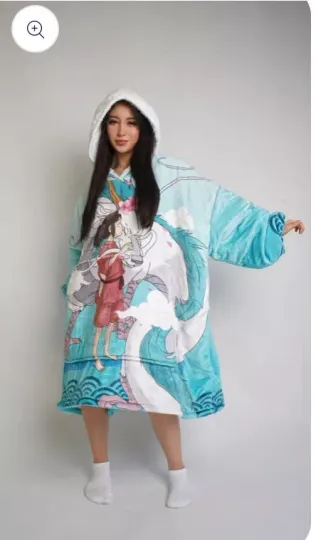 Discover Anime Blanket Hoodie - Haku x Chihiro from Eversoto