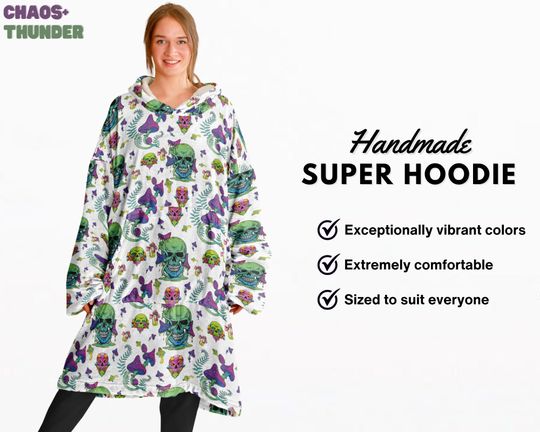 Psychedelic Mushie Super Oversized Blanket Hoodie