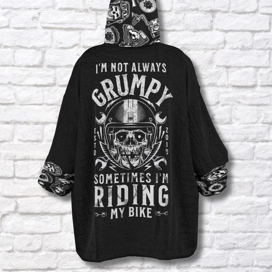 Grumpy Biker Oversized Blanket Hoodie